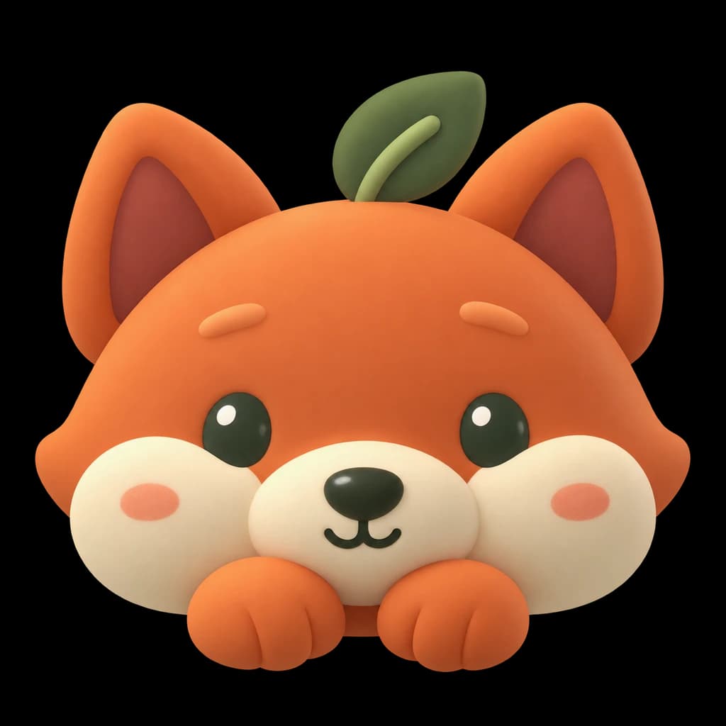 The Moss & Mallow fox with its little green leaf